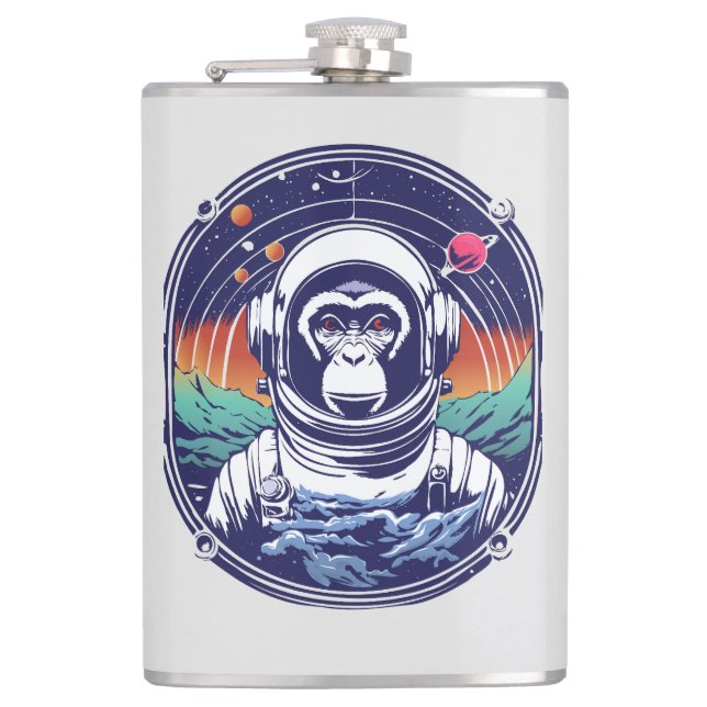 Petaca Astronauta de mono espacial (Anverso)