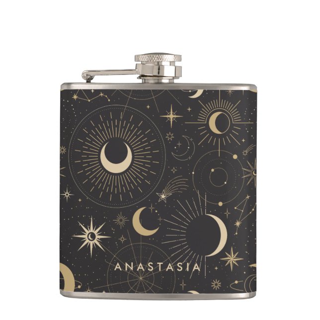 Petaca Astronomía Celestial Personalizada Hip Flask (Anverso)