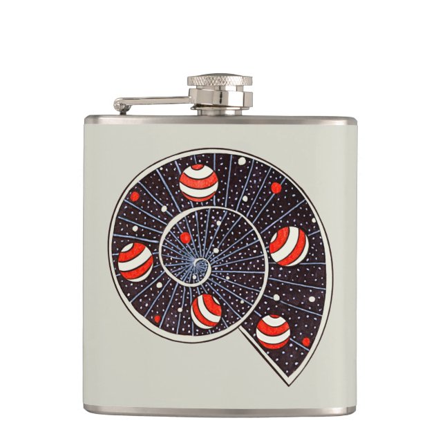 Petaca Astronomía divertida galaxia espiral espacial (Anverso)