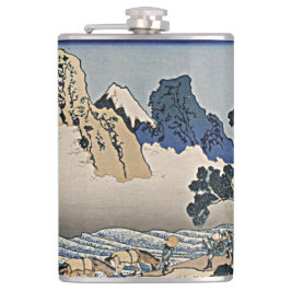 Petaca Atrás de la montaña Fuji del río Minobu Hokusai