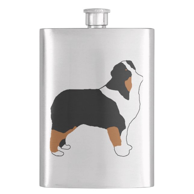 Petaca aussie negro tri silo (Anverso)