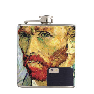 Petaca Autorretrato de Vincent Van Gogh con teléfono móvi