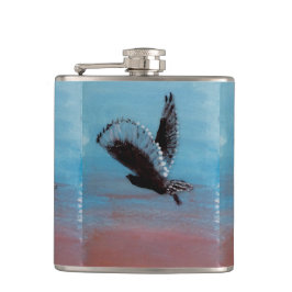 Petaca Ave en el vuelo de Ave al amanecer Art Tawny Owen