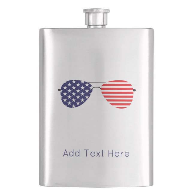 Petaca Aviador Patriótico Gafas de sol Estrellas Guay (Anverso)