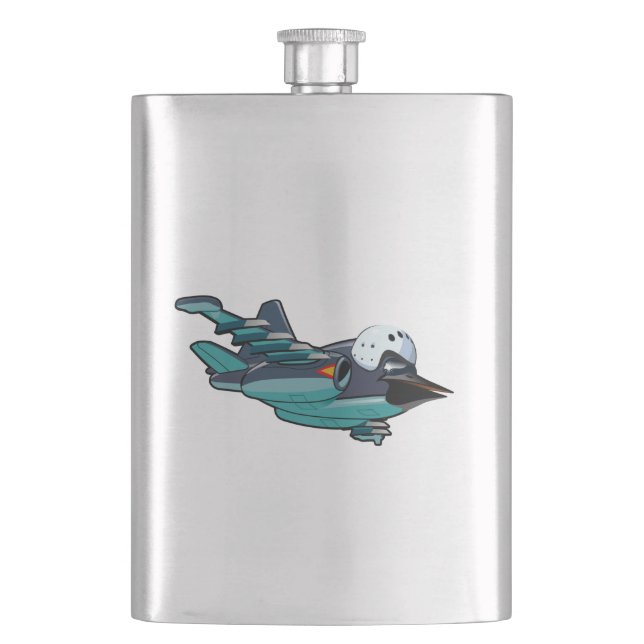 Petaca Avión de avispón personalizado (Anverso)