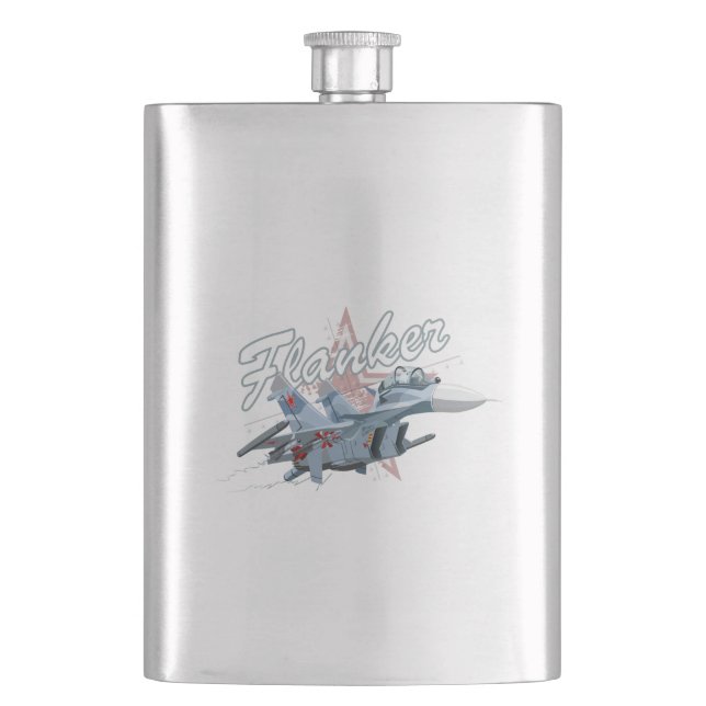 Petaca avión de combate personalizado (Anverso)