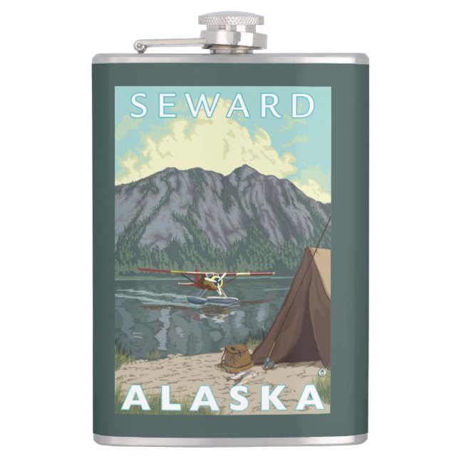 Petaca Avión y pesca - Seward, Alaska de Bush (Anverso)