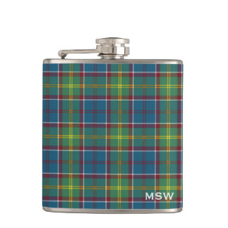 Petaca Ayrshire Tartan Monogrammed