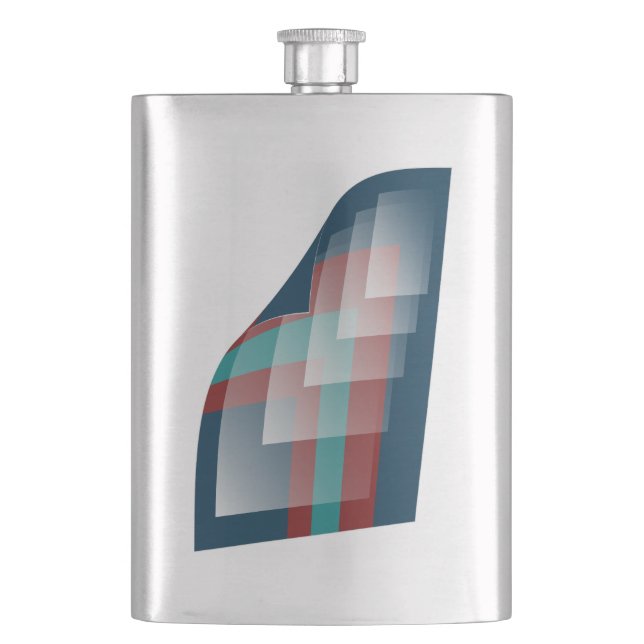 Petaca azul burdeos verde azulado (Anverso)