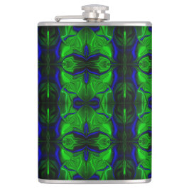 Petaca Azul con trazos entrelazados 'flotantes'