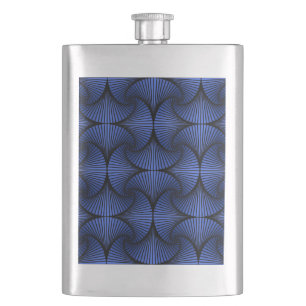 Petaca Azul del ventilador de vieira 3D geométrico gráfic