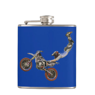 Petaca azul motociclista