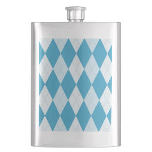 Petaca Azul Pavo Real Argyle Forma Pequeño Diamante