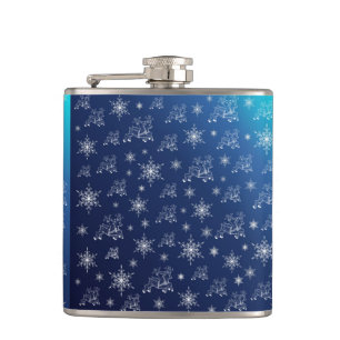 Petaca azul,reno, estrella, estrellas, copo de nieve, nav