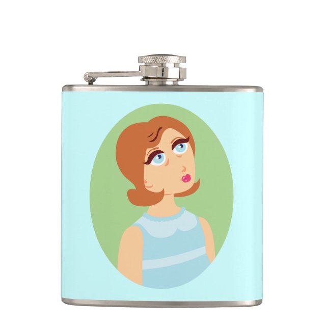 Petaca Azul retro Chica (Anverso)