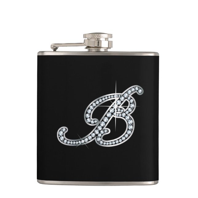 Petaca B Script "Diamond Bling" Flask (Anverso)
