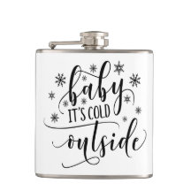 Baby hace frío afuera negro blanco caligrafía