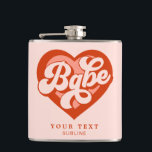 Petaca Bachelorette de la tribu Babe de la novia del cora<br><div class="desc">Bachelorette Vinyl Envoltura Matorral Retro Corazón de Novia</div>