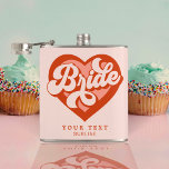Petaca Bachelorette de la tribu Babe de la novia del cora<br><div class="desc">Bachelorette Vinyl Envoltura Matorral Retro Corazón de Novia</div>