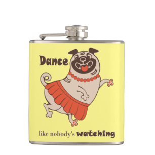 Petaca Baile como si nadie viera a Pug Chica