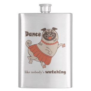 Petaca Baile como si nadie viera a Pug Chica