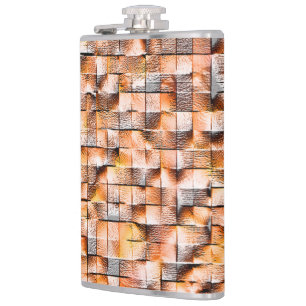 Petaca Baldosas de cerámica ástica naranja gris con defec