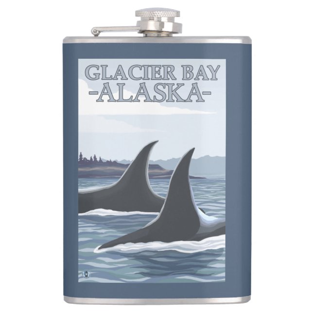 Petaca Ballenas #1 - Glacier Bay, Alaska de la orca (Anverso)