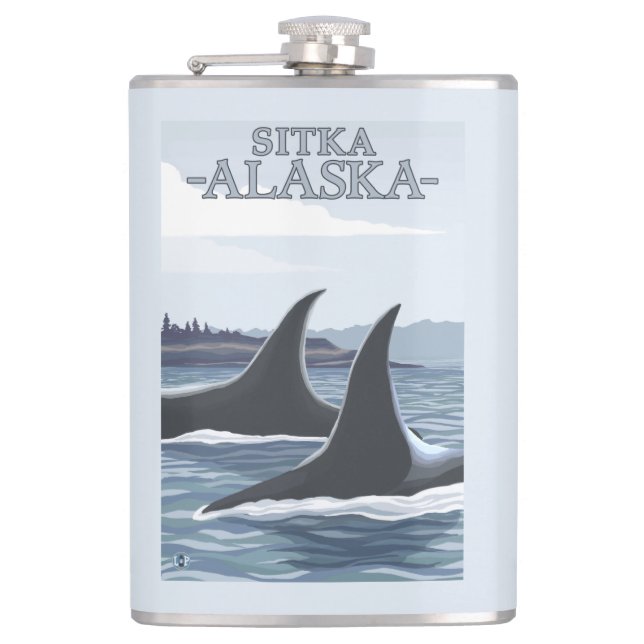 Petaca Ballenas #1 - Sitka, Alaska de la orca (Anverso)