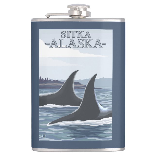 Petaca Ballenas #1 - Sitka, Alaska de la orca (Anverso)