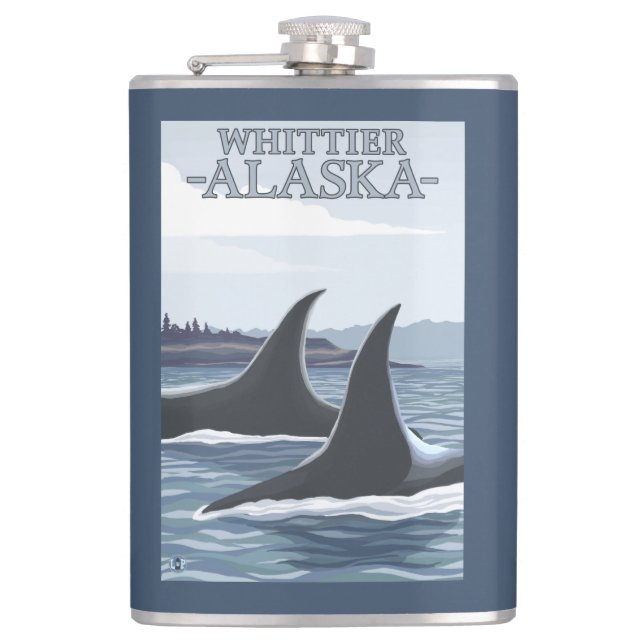 Petaca Ballenas #1 - Whittier, Alaska de la orca (Anverso)