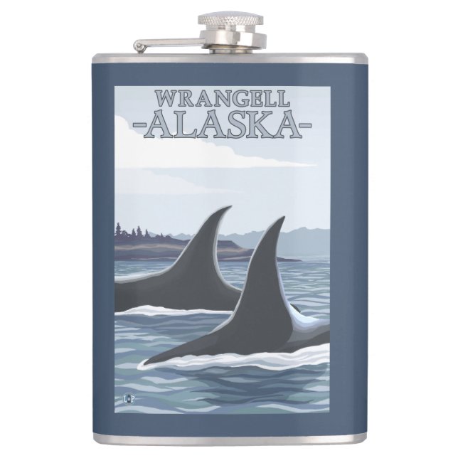 Petaca Ballenas #1 - Wrangell, Alaska de la orca (Anverso)