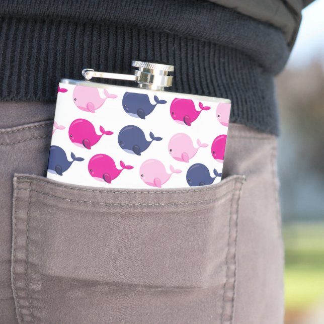 Petaca Ballenas, Patrón De Ballenas, Animales Marinos (In Situ)