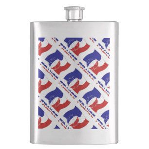 Petaca Balón de fútbol y bandera francesa en mosaico