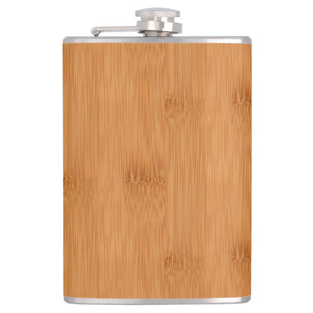 Petaca Bambú Tosta Madera Grano de aspecto (Anverso)