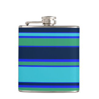 Petaca Bandas azules y verdes