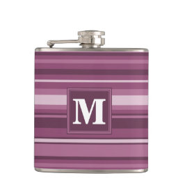 Petaca Bandas de mauve monogramo