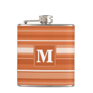 Petaca Bandas de naranja monogramo