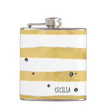 Bandas de oro y puntos negros Monograma máscara de