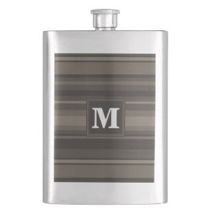 Petaca Bandas de taupe monogramo