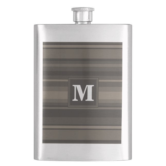 Petaca Bandas de taupe monogramo (Anverso)