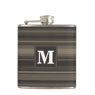 Petaca Bandas de taupe monogramo
