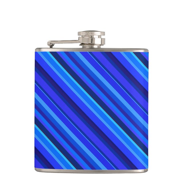 Petaca Bandas diagonales azules (Anverso)