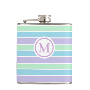 Petaca Bandas Pastel Monogramadas