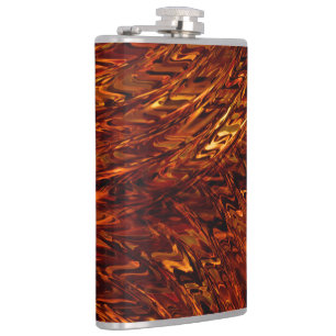 Petaca Bandas redondeadas abstractas en tonos dorados roj