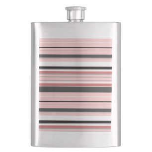 Petaca Bandas rosadas grises y cortas