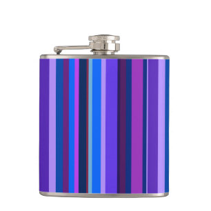Petaca Bandas verticales azul y violeta