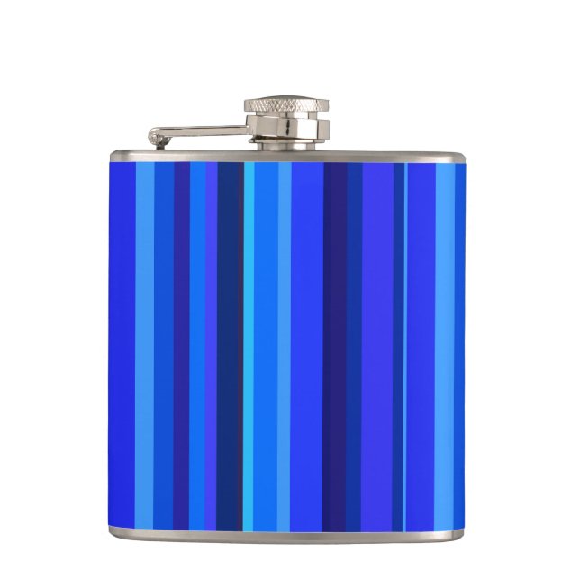 Petaca Bandas verticales azules (Anverso)