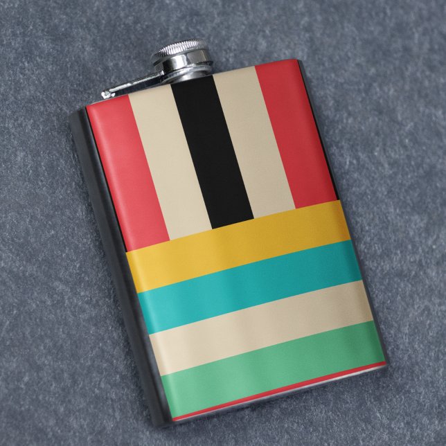Petaca Bandas verticales horizontales multicolor (flask)