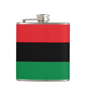 Petaca Bandera africana de la cacerola, Kwanzaa feliz