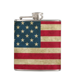Petaca Bandera americana apenada del Grunge